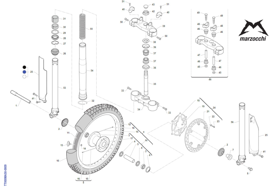 FOURCHE MARZOCCHI ROUE AV